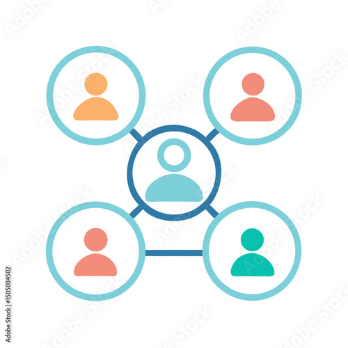 Community Sharing Icon – People Network and Collaboration Vector Illustration