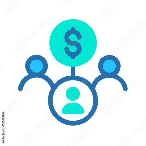 Group Donation Network Icon – Community Giving and Fundraising Symbol