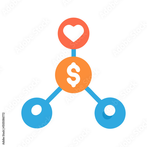 Group Donation Network Icon – Community Giving and Fundraising Symbol