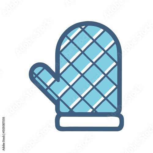 Kitchen Oven Mitt Icon – Cooking Glove Heat Protection Symbol