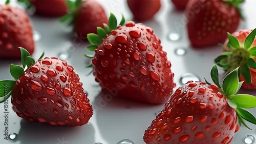 Fresh red strawberry close-up