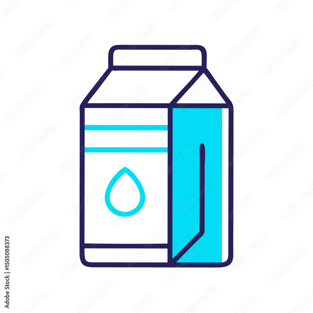 Milk Carton Icon – Dairy Packaging, Beverage Container Symbol Milk Carton Icon – Dairy Packaging, Beverage Container Symbol