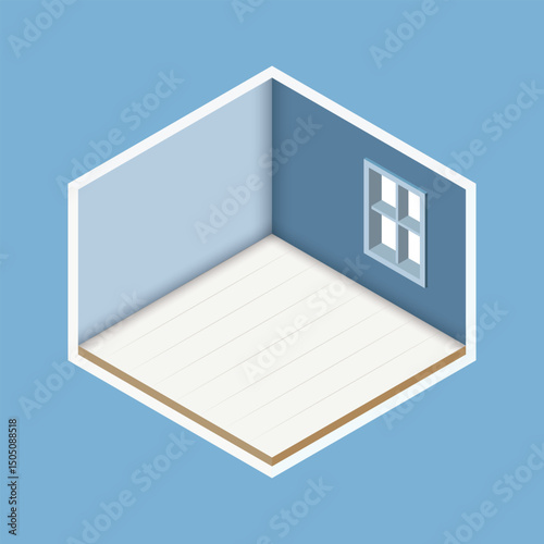 isometric interior vector for decorate modern design