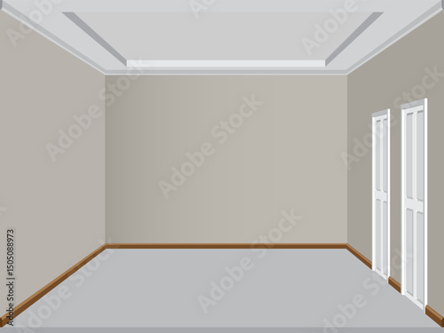 Interior design room minimal  for decoration