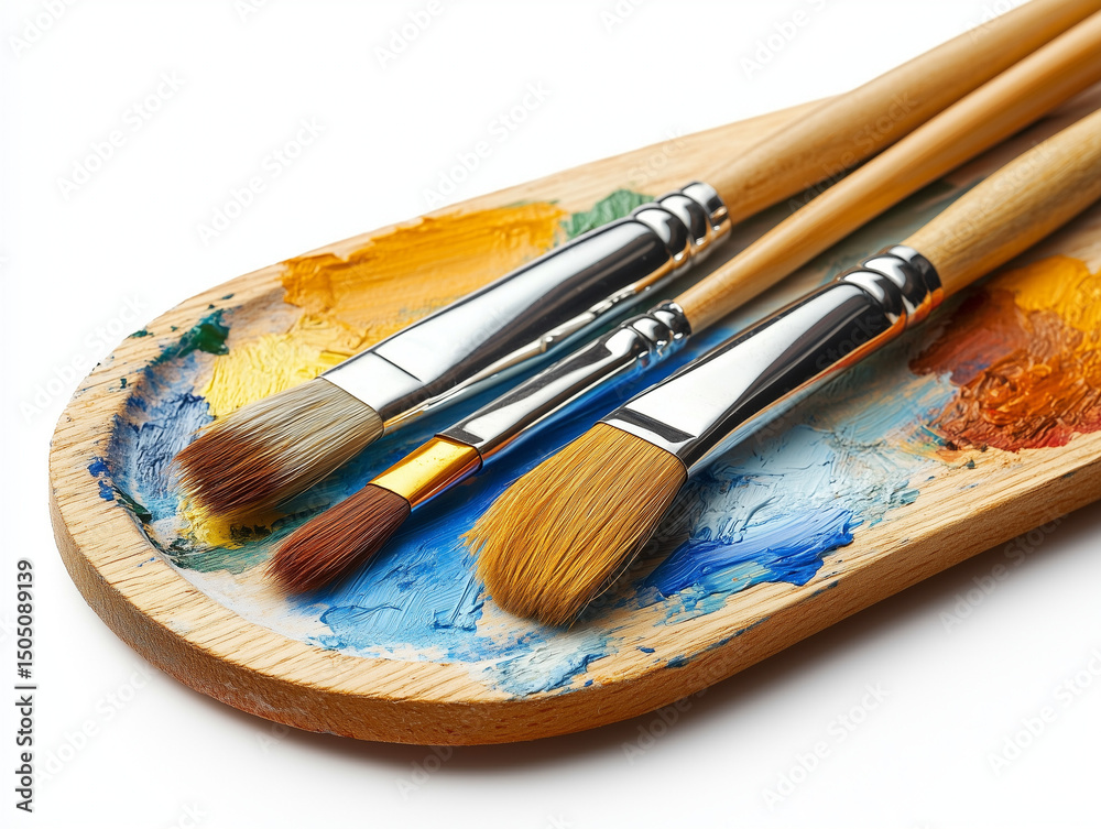 Fototapeta premium brushes and paints