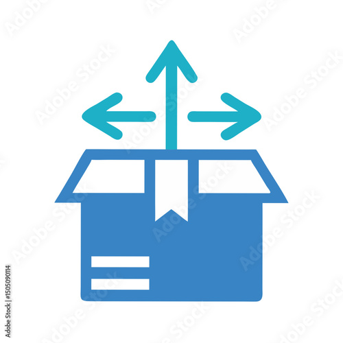  Package with Directional Arrows Icon – Shipping Guidance, Handling Instructions Symbol