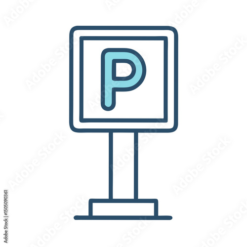 Parking Signboard Icon – Vehicle Parking, Traffic Sign Symbol