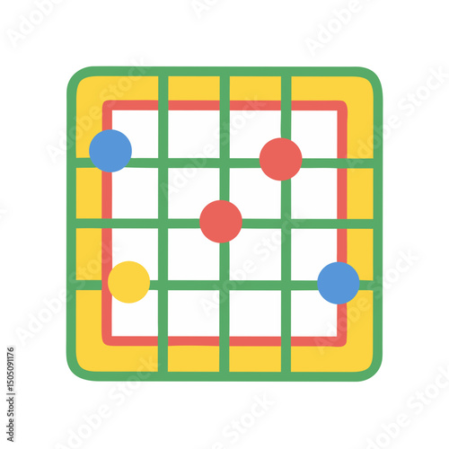  Playground Grid Map Icon – Park Layout, Recreation Area Plan Symbol