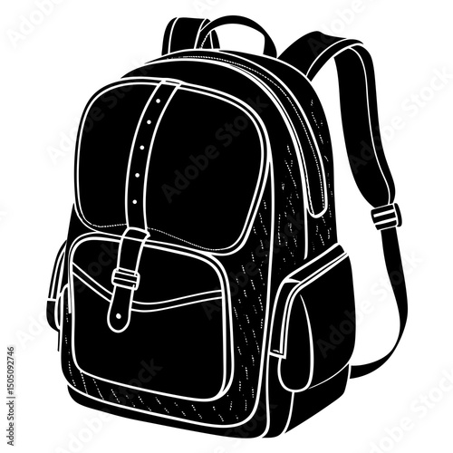 school bag isolated on white