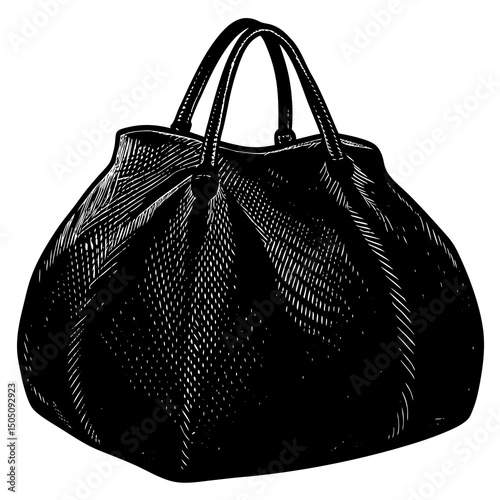 black leather bag