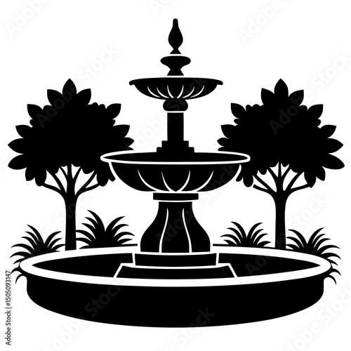 illustration of a fountain