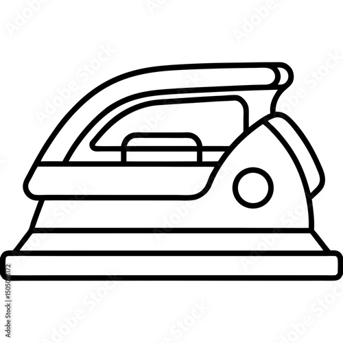 electric iron on a white background