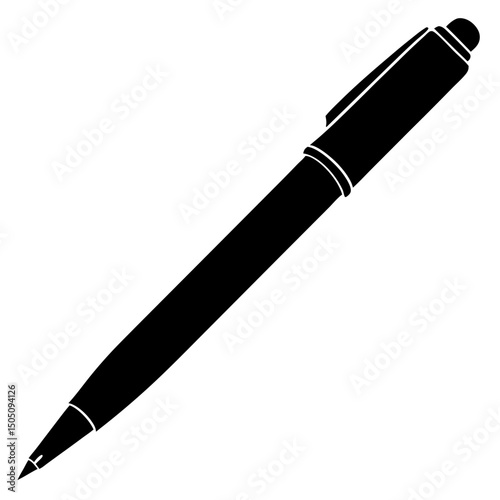 black ballpoint pen