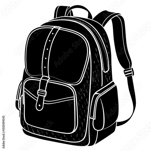 school bag isolated on white