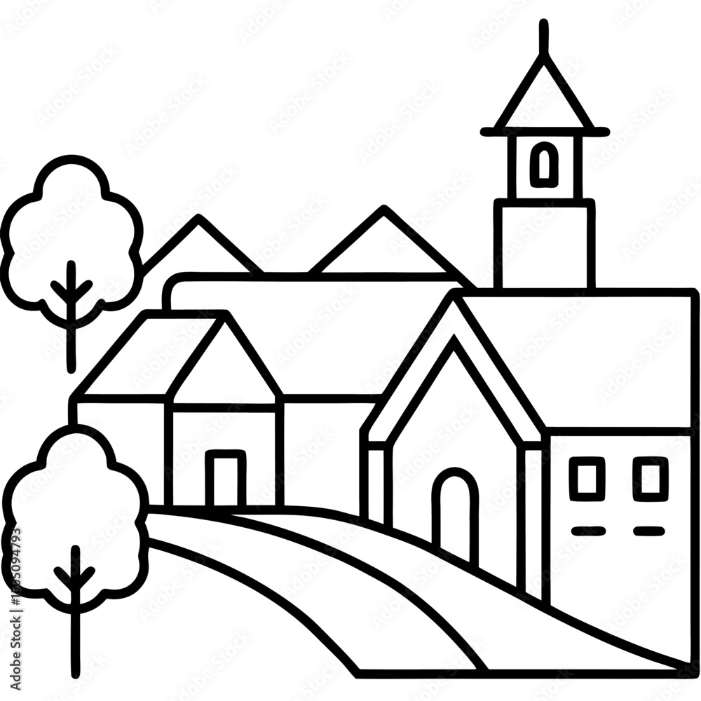 Fototapeta premium vector illustration of houses
