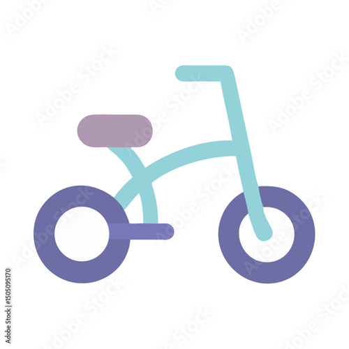Tricycle Ride Icon – Kids Bicycle, Three-Wheel Bike, Child Transport Symbol