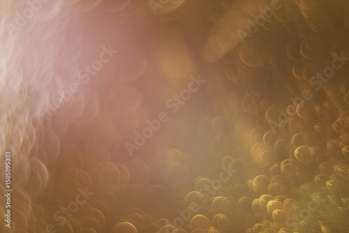 Abstract Golden and Pink Bokeh Background with Soft Light Effects