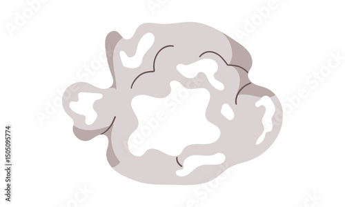 Smoke cloud comic set. Comic smoke flows, dust, smog and smoke steaming cloud silhouettes hand drawn illustration isolate on white .