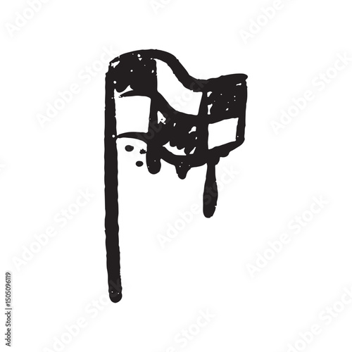 set of an Sport Equipment Graffiti Flag