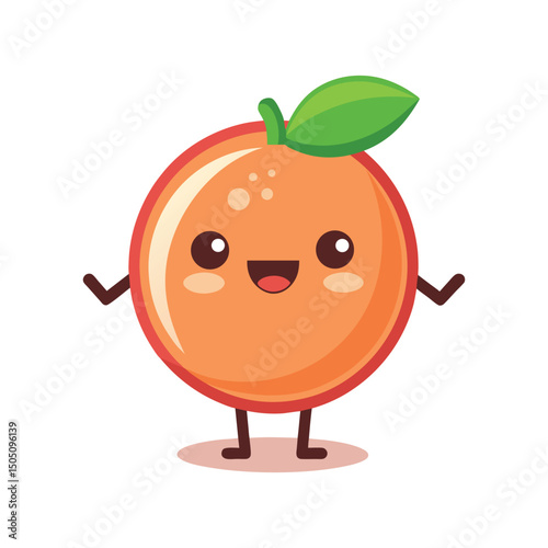 grape fruit character logo vector illustration isolated on white background