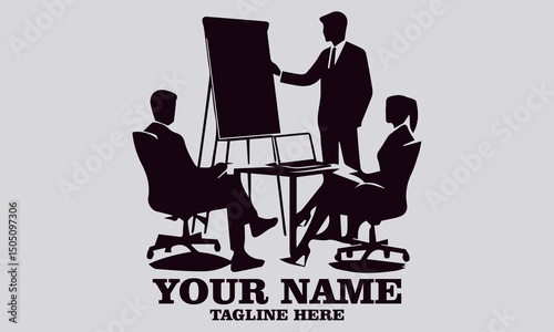 interview hiring concept vector illustration. Business training vector illustration, courses vector illustration, office life vector illustration, meeting vector illustration and vector logo design