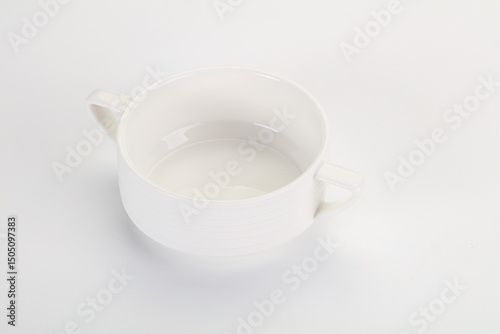 White empty clean bowl for soup