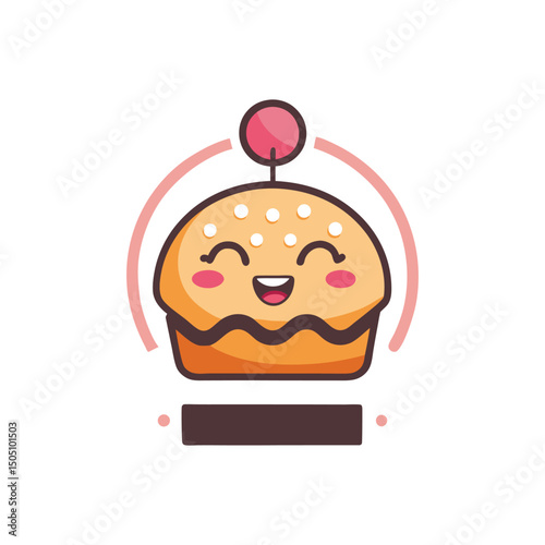sweet bliss bakery logo vector illustration isolated on white background