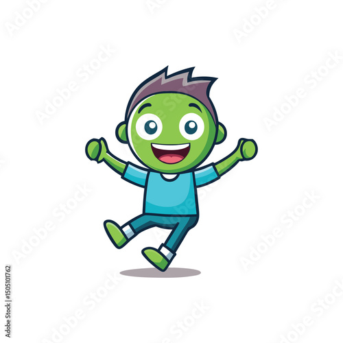 happy cartoon character