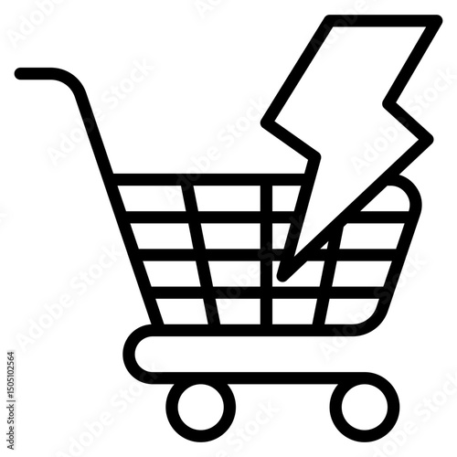Flash Deal line icon