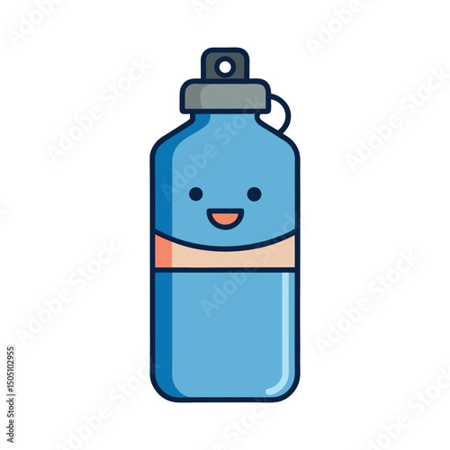 Water bottle logo vector illustration isolated on white background