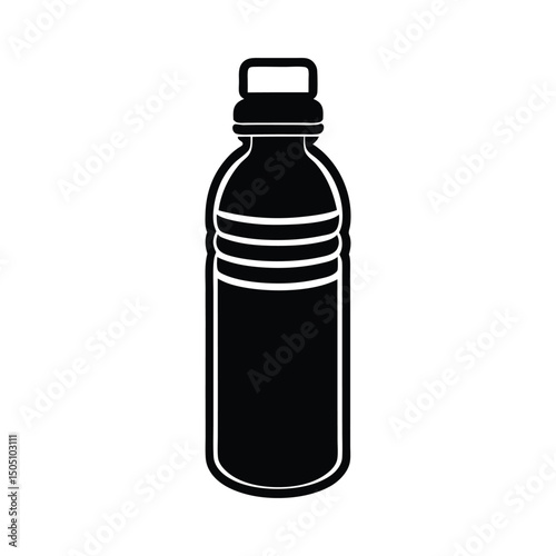 Water bottle logo vector illustration isolated on white background