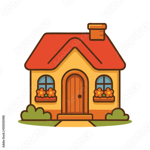 A professional and clean vector logo design for real estate businesses featuring a house rooftop and building silhouette. Ideal for property dealers, real estate agencies, construction companies, and 