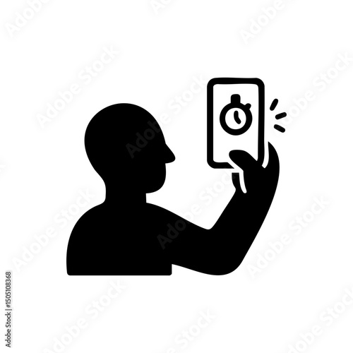 User Receiving Timer Alert on Mobile Phone
