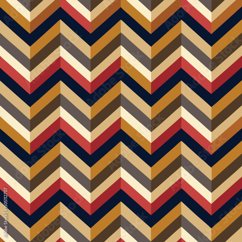 Pattern seamless chevron abstract wave background stripe gold luxury color and line. Geometric line vector. Christmas background.