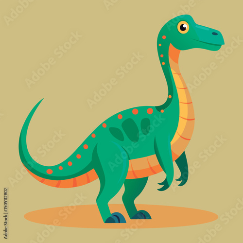 Vector illustration of a Cute dinosaur illustration.
