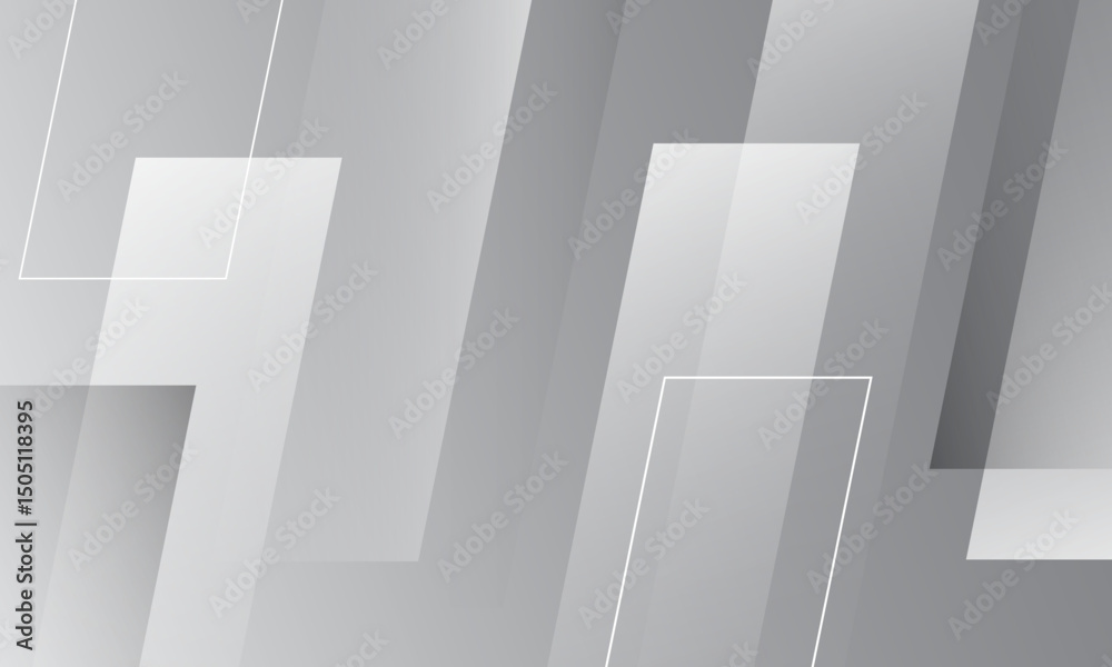 Fototapeta premium Abstract white and grey geometric background. Eps10 vector