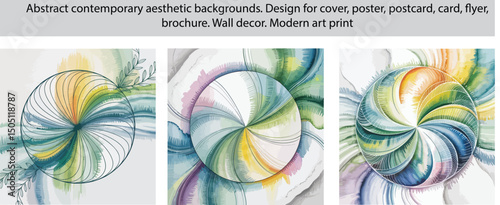 Kaleidoscopic Abstract Digital Pattern with Gradient Colors, Symmetrical Geometric Design, Futuristic Contemporary Art in Vibrant Fluid Style, Design for cover, poster, postcard, card, flyer, brochure