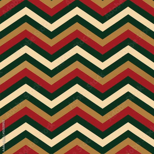Pattern seamless chevron abstract wave background stripe gold luxury color and line. Geometric line vector. Christmas background.
