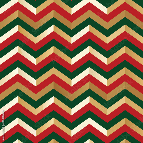 Pattern seamless chevron abstract wave background stripe gold luxury color and line. Geometric line vector. Christmas background.