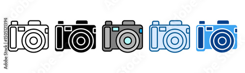 Camera Icon Set Multiple Style Collection