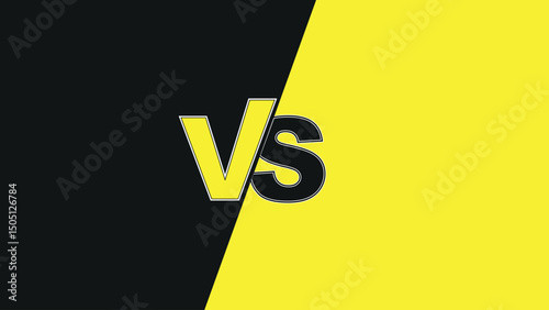 Versus Background with Black and Yellow Split Design
