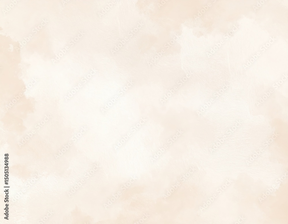 Obraz premium Soft beige watercolor texture with subtle brush strokes, creating a calm and neutral abstract background.