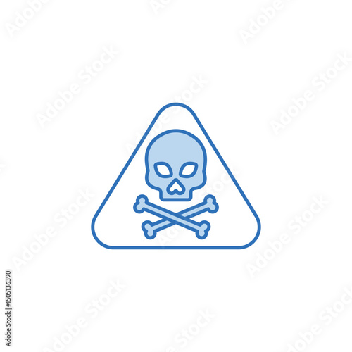 Toxic icon design with white background stock illustration