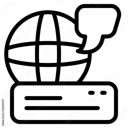 Global Forum Line Icon