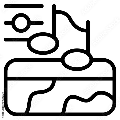 Global Map Line Icon