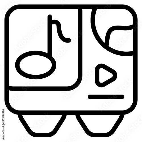 Music Web Line Icon