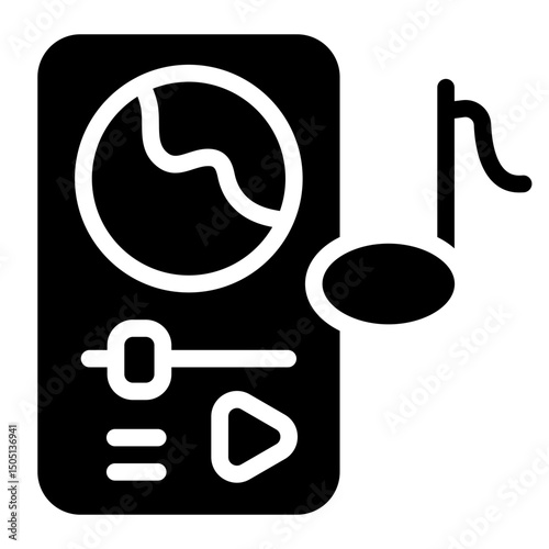 Playing Music Solid Icon