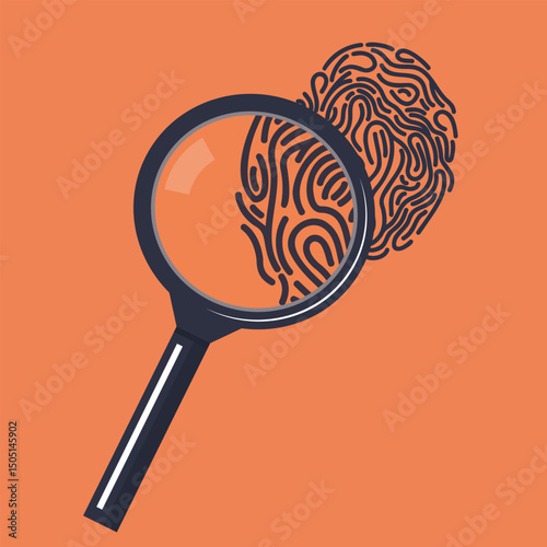 Magnifying Glass and fingerprint