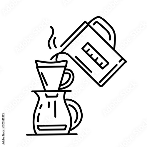 Brewing tea and coffee vector