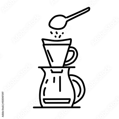 Brewing tea and coffee vector